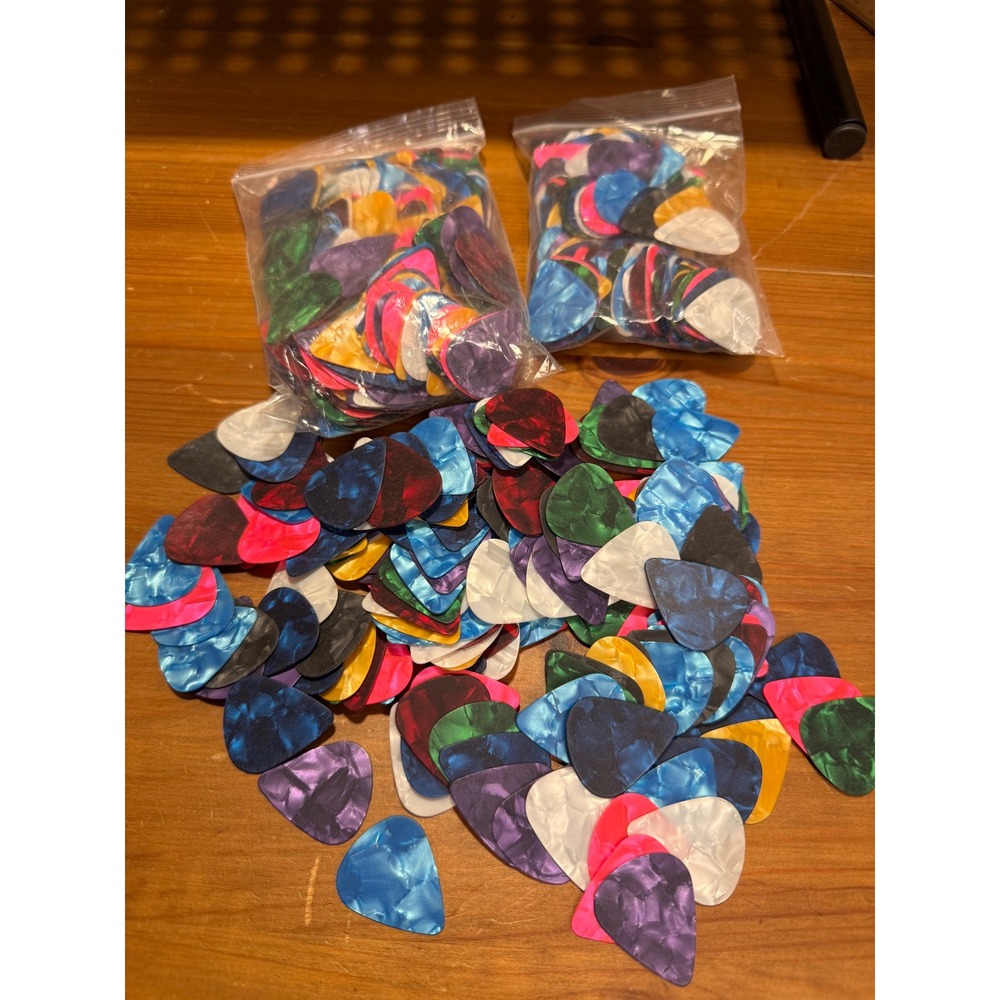 Lot of 300+ Assorted Color Celluloid Guitar Picks Pearloid Craft Jewelry Picks